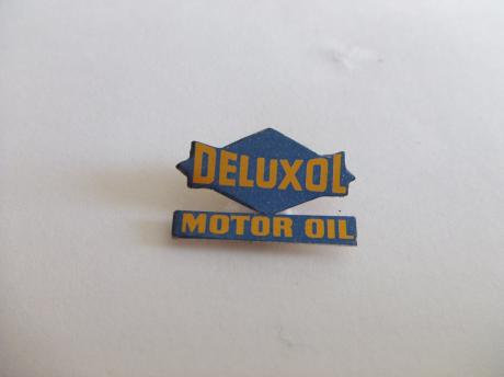 Deluxol motorolie blauw-geel.